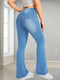 Womens High Waist Wide Leg Flared Trousers