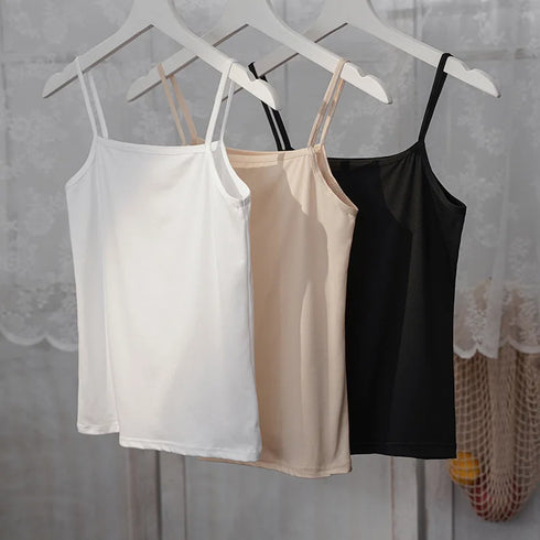 Soft Cotton Spaghetti Strap Crop Tops for Women