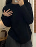 Oversized Long Sleeve O-Neck T-Shirt in Black and White