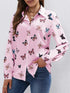 Women's Long-Sleeved Butterfly Print Loose Shirt