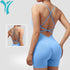 Criss Cross Backless Cami Sports Romper