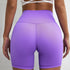 Solid Colour High Waist Yoga Shorts for Women