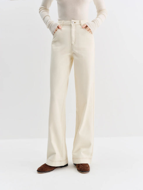 FSLE High Waist Straight Leg Jeans for Women