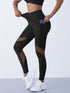 Women's High Waist Mesh Splicing Leggings