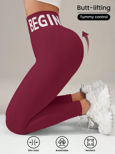 Seamless High Waist Yoga Leggings with Butt-Lifting Design