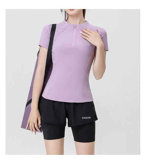 PHIGEER Open Back Long Sleeve Yoga Top for Women