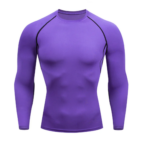 Men's Quick Dry Long Sleeve Compression Running T-Shirt