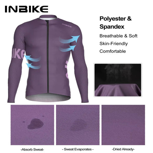 INBIKE Men's Long Sleeve Cycling Jersey