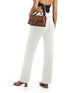 High Waisted White Straight Leg Jeans for Women