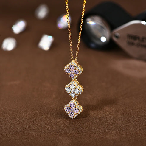 Sparkling Moissanite Diamond Necklace in 925 Silver