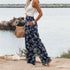 Floral Print Wide Leg Pants with Pockets
