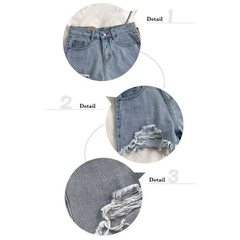 Chic High Waist Denim Shorts for Women