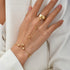 Creative Gold Chain Bracelet Finger Rings for Women
