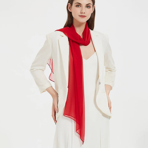 Chiffon Soft Solid Scarf Shawl for Elegant Style