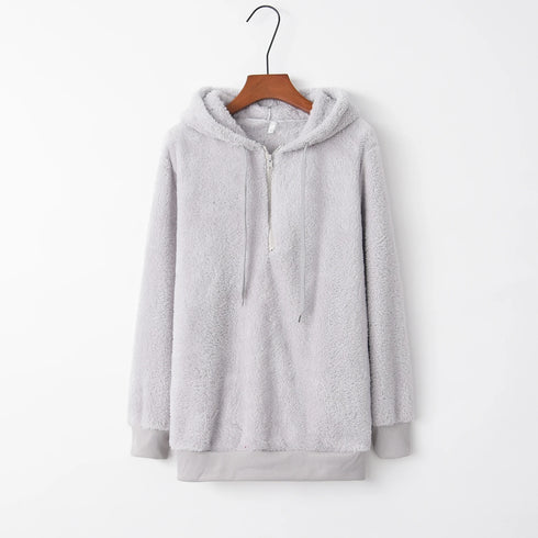 Women's Hooded Long-Sleeved Sweater Coat