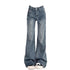 Ladies High Waist Flare Jeans - Vintage Inspired