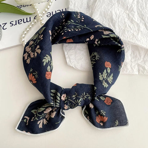 55cm Laies Cotton Linen Square Scarf for Women