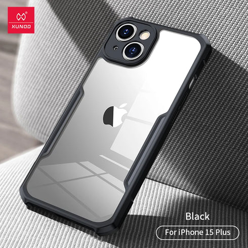 XUNDD Shockproof Transparent Case for iPhone 15 Pro Max