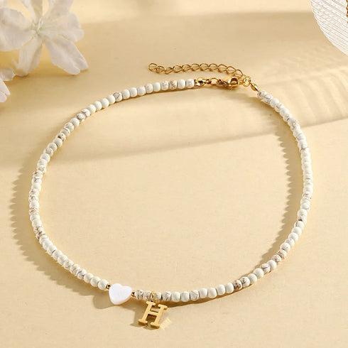 Personalised Bohemian Choker Necklace with Heart Pendant