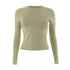 Womens Long Sleeve Bodycon Crop Top - Solid Colours