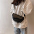 PU Leather Women's Crossbody Bag with Red Strap