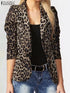 ZANZEA Leopard Print Lightweight Blazer for Women