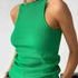 Ribbed Knitted Off-Shoulder Summer Tank Top