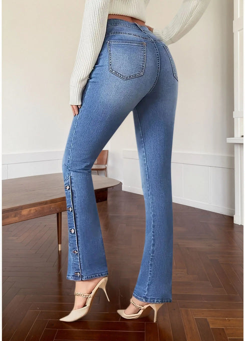 Women's Vintage Flared Denim Trousers