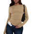 Womens Long Sleeve Bodycon Crop Top - Solid Colours