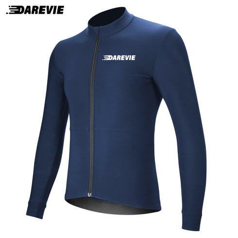 DAREVIE Men's Thermal Fleece Cycling Jersey - Long Sleeve