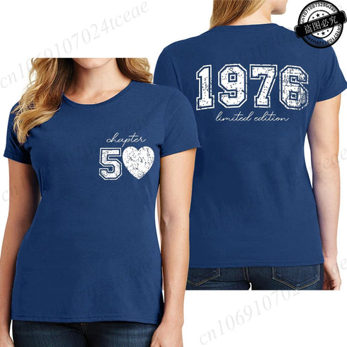 Women's Vintage 1976 O Neck Short Sleeve T-Shirt