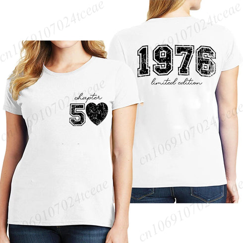 Women's Vintage 1976 O Neck Short Sleeve T-Shirt