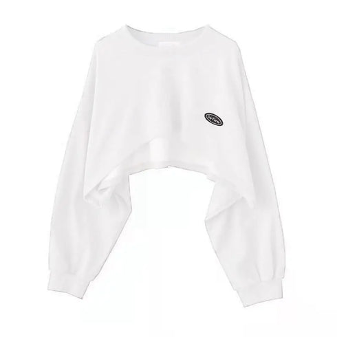 Women's Solid Colour O-neck Long Sleeve Hoodie Sweatshirt