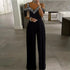 Summer Women's Loose Wide Leg Sequin Jumpsuit