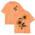 Plus Size Floral Print Cotton T-Shirt for Women