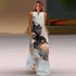Elegant V-Neck Sleeveless Floral Long Dress