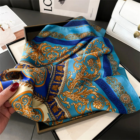 Printed Women's Scarf Pashmina Shawl - 70x70cm