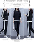 Women's Casual Loungewear Set - Long Sleeve Crop Top & Pants