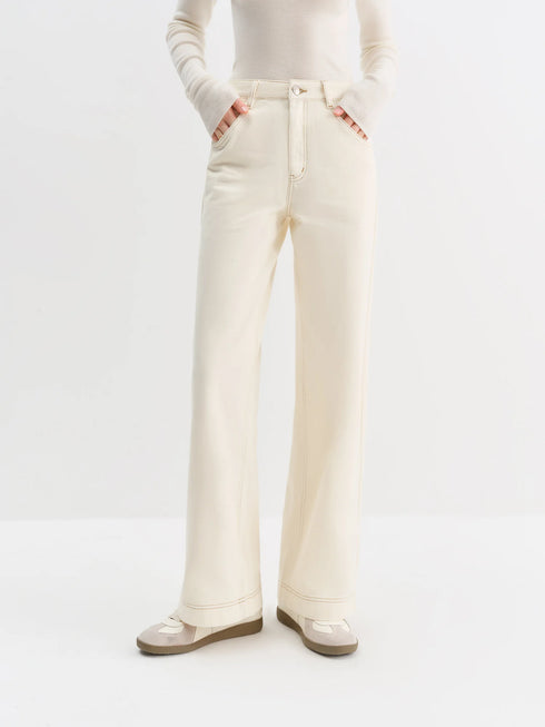 FSLE High Waist Straight Leg Jeans for Women