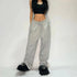 Y2K Grey Casual Wide Leg Cargo Pants
