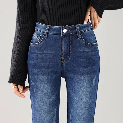 Women's Fleece-Lined Skinny Jeans