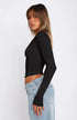 Seamless Long Sleeve Yoga Top in Grey