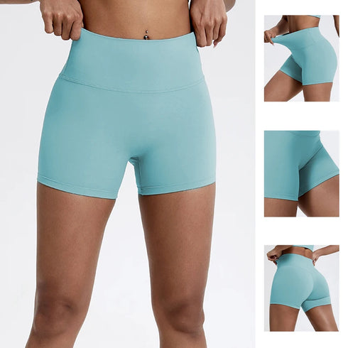 Hearuisavy High Waist Yoga Shorts Women Buttock Lift Slim Fit