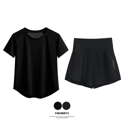 DRUR Women's 2-Piece Yoga Set - Summer Sportswear