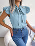 Women's Ruffle Short Sleeve Chiffon Blouse