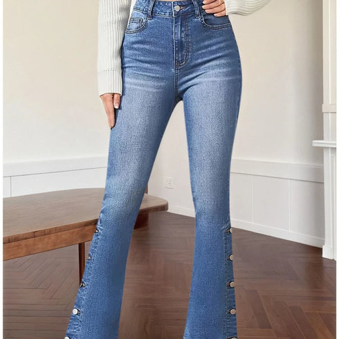 Women's Vintage Flared Denim Trousers