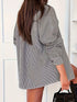 Grey Plus Size Women's Casual V-Neck Shirt