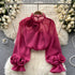 Ruffle Chiffon Blouse Summer Women Lantern Sleeve Fashion Slim Loose Vacation Ladies Y2K Casual Chic Tops