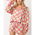 Women's Christmas Pajama Set with Santa Tree Print
