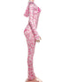 Casual Leopard Print Zip-Up Top and Trousers Set